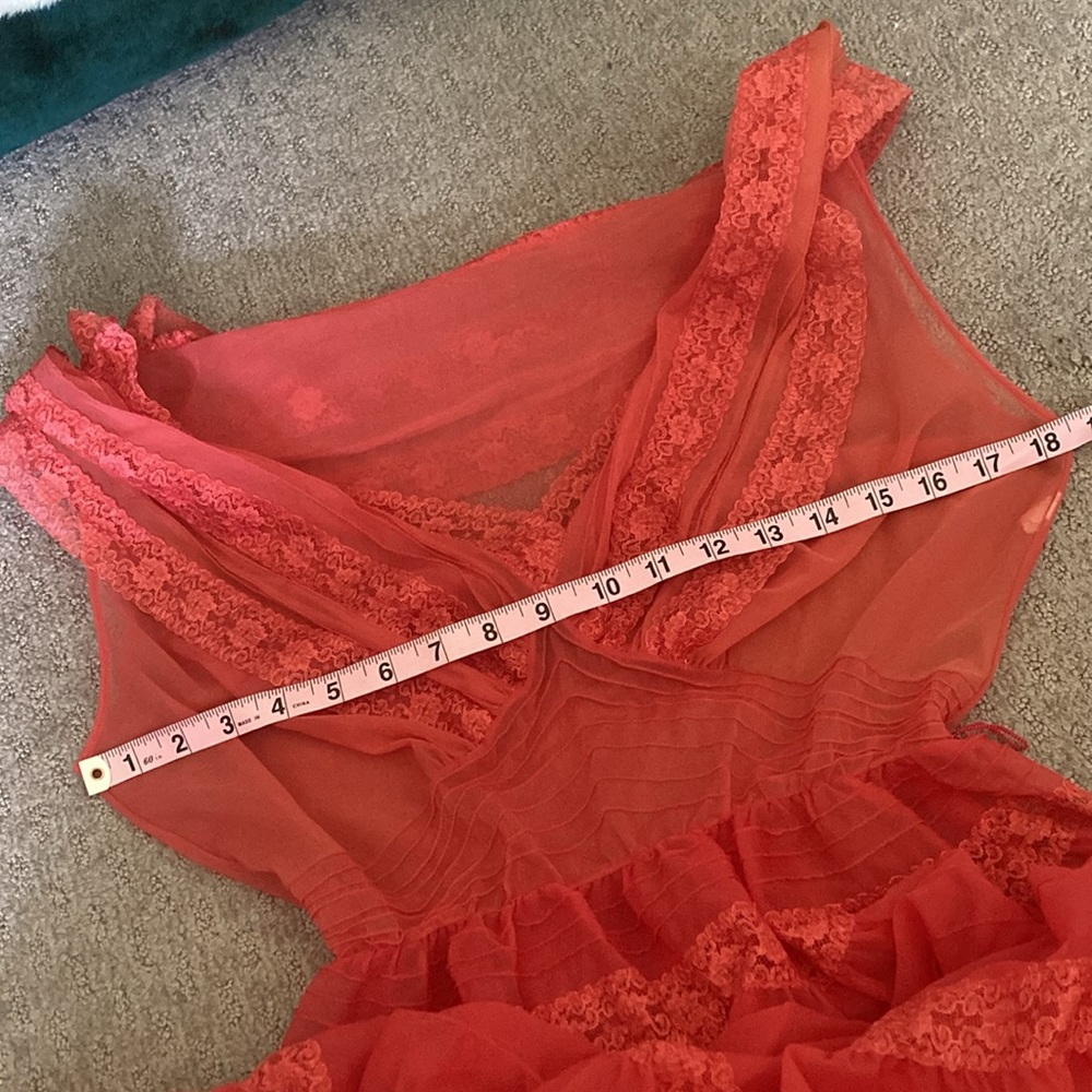 Vanity Fair Coral Lace Trim Chemise Slip - Picture 7 of 7